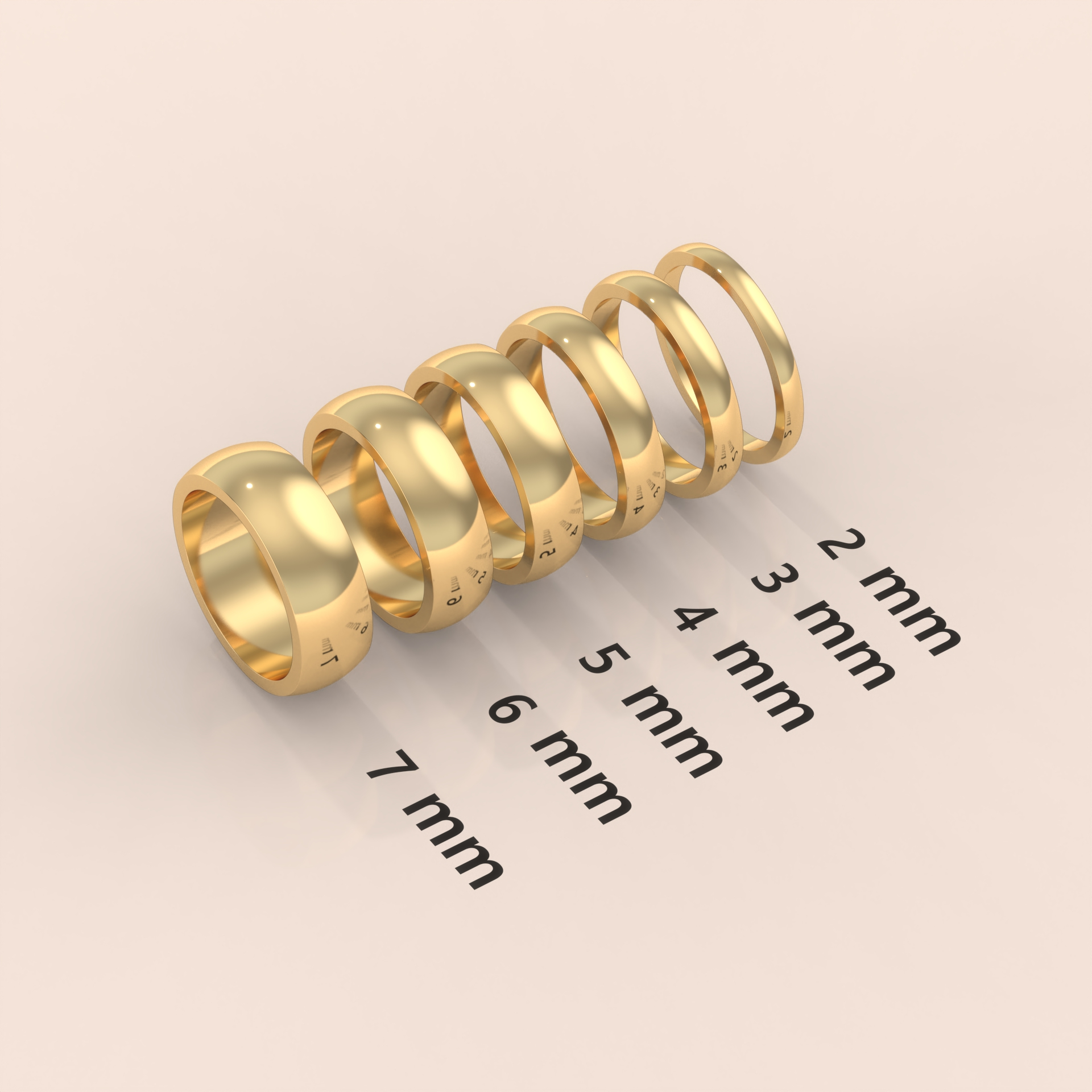 10k Solid Yellow Gold Wedding Band • Polished Comfort Fit Classic Ring for Men & Women • Simple Plain Design