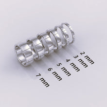 925 Sterling Silver Wedding Band, 6mm Brushed Shiny Beveled Flat Ring, Perfect for Him & Her