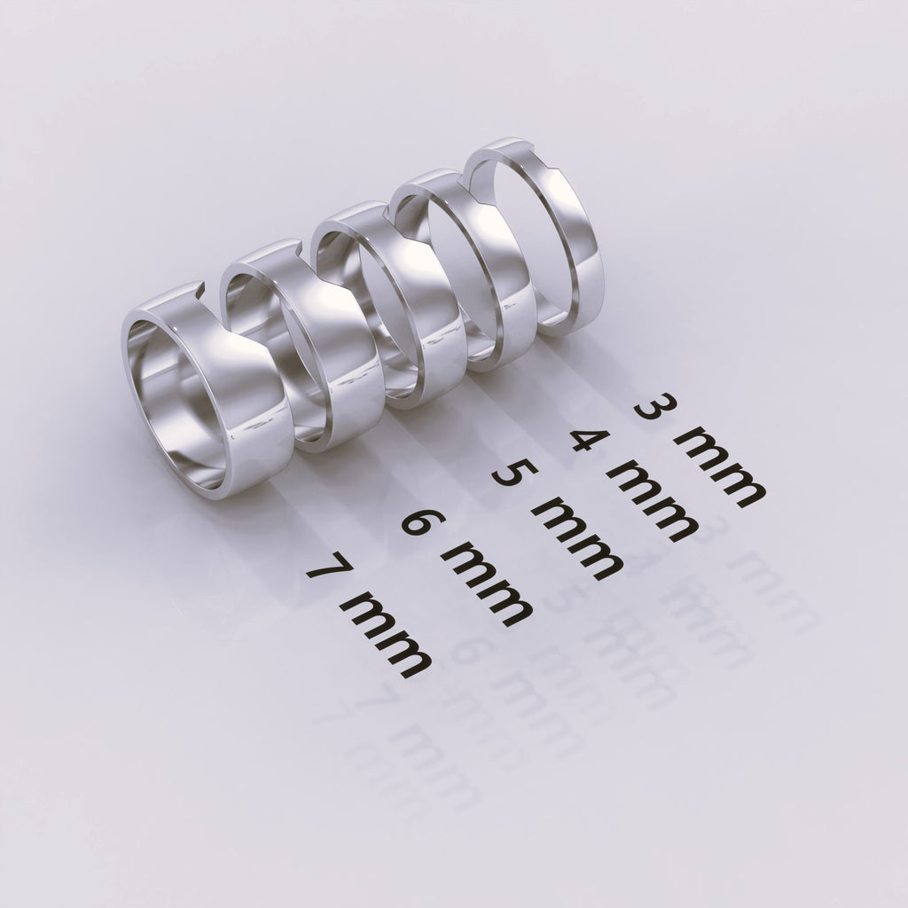 925 Sterling Silver 5.5mm Cigar Band Ring | Unique Wide Band, Cut Out Nesting Design, Perfect Wedding Ring for Him & Her
