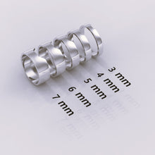 925 Sterling Silver 5.5mm Cigar Band Ring | Unique Wide Band, Cut Out Nesting Design, Perfect Wedding Ring for Him & Her