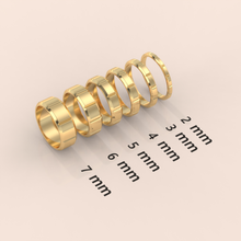 14kt Yellow Gold Wedding Band, 6mm Brushed Men's Ring, Classic Beveled Edge, Simple & Elegant Wedding Band for Him