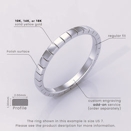 925 Sterling Silver Wedding Band, 6mm Brushed Shiny Beveled Flat Ring, Perfect for Him & Her