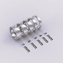 925 Sterling Silver 4mm Chevron Cigar Band | Unique Nesting Ring & Wedding Band, Cut Out Design, Customizable Jewelry