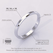 925 Sterling Silver Wedding Band – Beveled-Edge Matte Finish – Classic Simple Ring for Men & Women