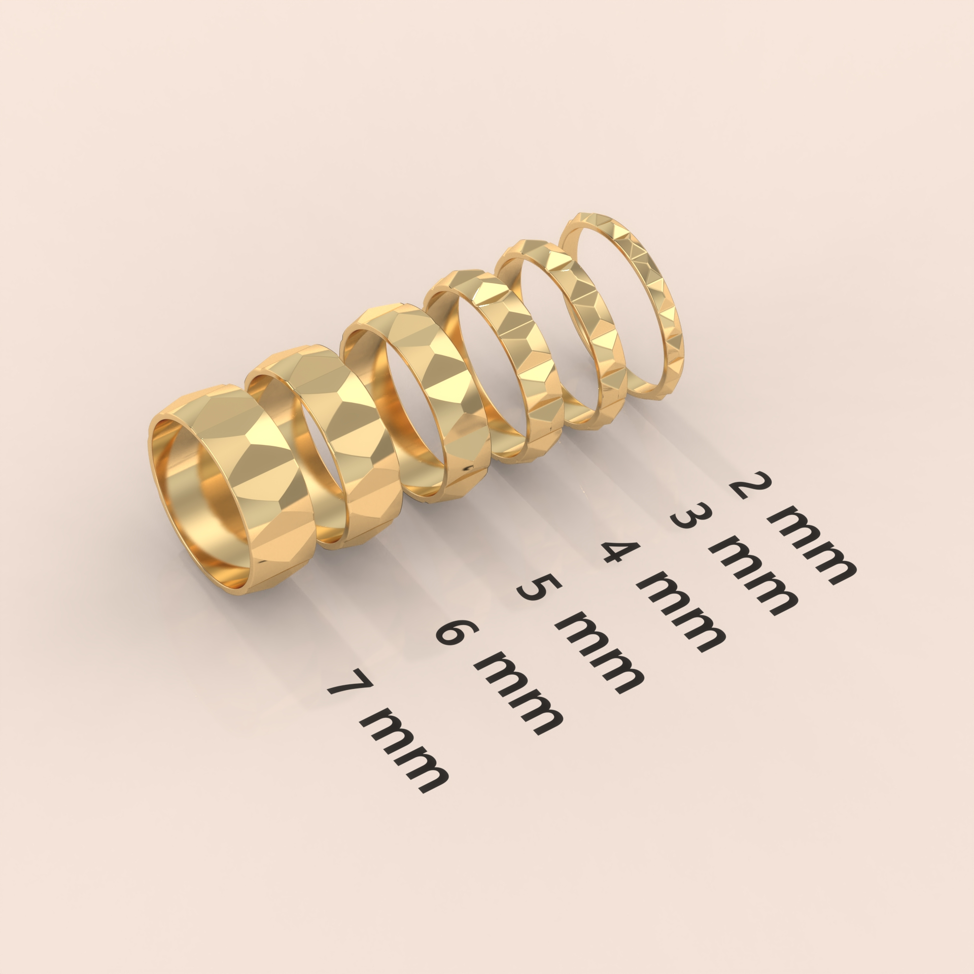 18kt Yellow Gold Men's Wedding Band | 6mm Knife Edge Design, Classic Unique Lines, Durable & Timeless Ring