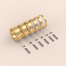 10k 6mm Solid Yellow Gold Infinity Wedding Band – Rustic Men's Ring with Custom Gold Color Options