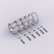 925 Sterling Silver Hammered Wedding Band | Solid Silver Textured Flat Band for Couples, His & Hers Wedding Rings, Perfect for Men and Women