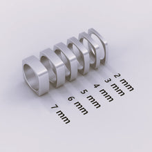 925 Sterling Silver Men's Wedding Band | 6mm Brushed Square Ring | Comfortable Euro Shank Design for Men