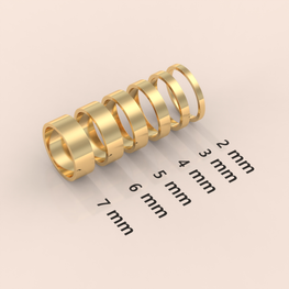18k Solid Yellow Gold Wedding Band | Flat Matte Classic Ring for Men & Women | Simple Design, Perfect for Weddings