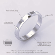 925 Sterling Silver Wedding Band, 6mm Brushed Men's Ring, Classic Beveled Edge, Simple & Elegant Wedding Band for Him