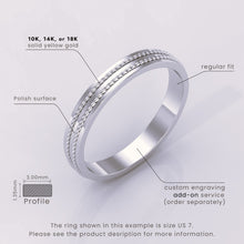 925 Sterling Silver Men's Wedding Band | Durable Tungsten Carbide Ring, Perfect Engagement & Anniversary Gift for Him