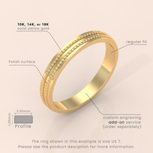 14k Gold Wedding Band for Men – Tungsten Carbide Ring, Durable Promise Band | Anniversary & Engagement Gift for Him