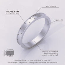 925 Sterling Silver Flat Milgrain Wedding Band | Comfort Fit 3mm Classic Ring for Men & Women | Custom Engraving Available