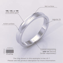 925 Sterling Silver Wedding Band – Beveled-Edge Matte Classic Ring for Men & Women – Simple Plain Wedding Band