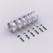 925 Sterling Silver Men's Wedding Band, 6mm Brushed Solid Silver Ring, Classic Beveled Edge Design