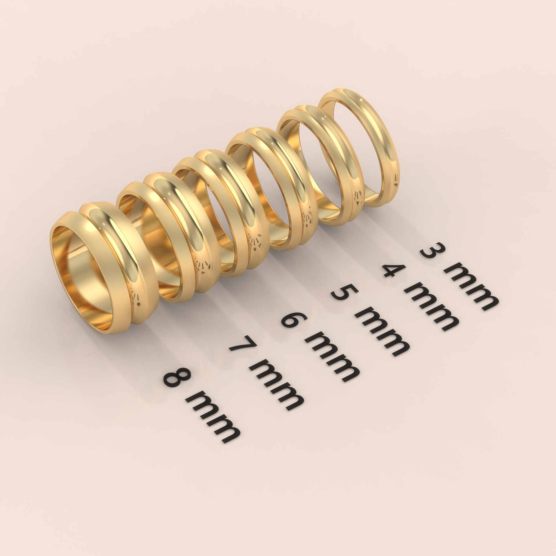 18k Men's Gold Grooved Wedding Ring – Brushed Finish Engagement & Anniversary Band for Him