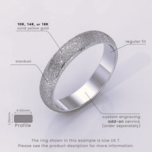 925 Sterling Silver 4mm Domed Wedding Band – Classic Ring for Men & Women – Ice-Matte Finish, Plain Simple Design