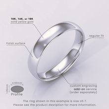 925 Sterling Silver Wedding Band – Polished Comfort Fit Classic Ring for Men & Women – Simple Plain Design