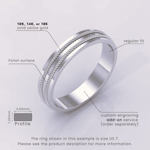 925 Sterling Silver Men's Wedding Band | Durable Tungsten Carbide Ring, Perfect Engagement & Anniversary Gift for Him