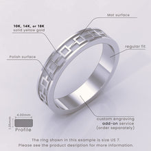 925 Sterling Silver Men's Celtic Wedding Band | 7mm Unique Silver Celtic Knot Ring for Him