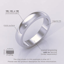925 Sterling Silver Wedding Band • Polished Comfort Fit Classic Ring for Men & Women • Simple Plain Design
