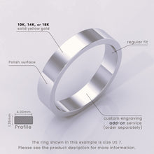 925 Sterling Silver Wedding Band | Flat Matte Classic Ring for Men & Women | Simple Design, Perfect for Weddings
