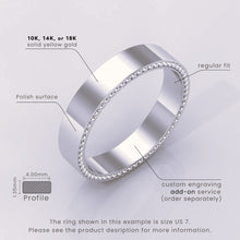 925 Sterling Silver Flat Wedding Band – Polished Comfort Fit Classic Ring for Men & Women – Simple Silver Wedding Ban