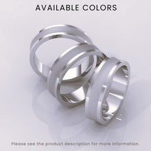 925 Sterling Silver Wedding Band – Comfort Fit Beveled Edge with Free Laser Engraving – 2mm to 7mm Brushed Finish