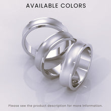 925 Sterling Silver Wedding Band – Beveled-Edge Matte Classic Ring for Men & Women – Simple Plain Wedding Band