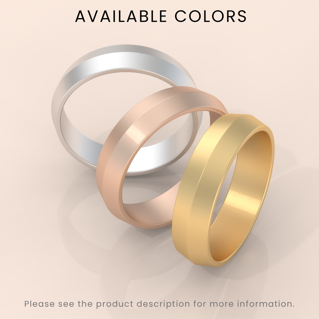 18k Yellow Gold Domed Tungsten Ring – 6mm Polished Men’s Wedding Band with Comfort Fit – Sizes 4–15, Half Sizes Available