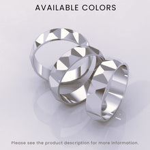 925 Sterling Silver Men's Wedding Band | 6mm Knife Edge Design, Classic Unique Lines, Durable & Timeless Ring