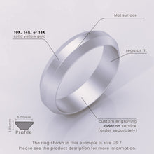 925 Sterling Silver Men's Wedding Band, 6mm Brushed Solid Silver Ring, Classic Beveled Edge Design