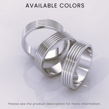 925 Sterling Silver Unique Wedding Ring for Men – 7.5mm Width, Stylish Crafted Design for Your Special Day