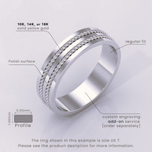 925 Sterling Silver Men's Wedding Band | Durable Tungsten Carbide Ring, Perfect Engagement & Anniversary Gift for Him