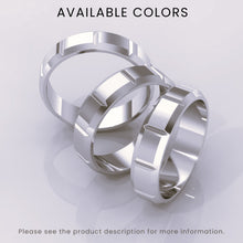 925 Sterling Silver Wedding Band, 6mm Brushed Men's Ring, Classic Beveled Edge, Simple & Elegant Wedding Band for Him