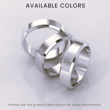 925 Sterling Silver Wedding Band – Beveled Edge Matte Classic Ring for Men & Women – Simple Plain Silver Wedding Band