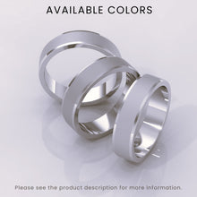 925 Sterling Silver Wedding Band – Beveled Edge Matte Finish – Classic Simple Ring for Men & Women