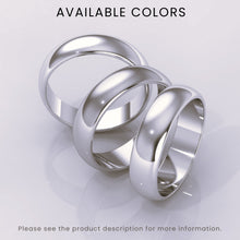 925 Sterling Silver Wedding Band – Polished Dome Classic Ring for Men & Women – Plain Simple Domed Band