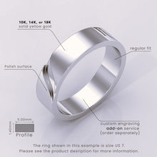 925 Sterling Silver Infinity Wedding Band – Perfect 6mm Solid Silver Rustic Men's Ring, Custom Silver Color Options