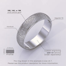 925 Sterling Silver 4mm Domed Wedding Band – Classic Ring for Men & Women – Ice-Matte Finish, Plain Simple Design