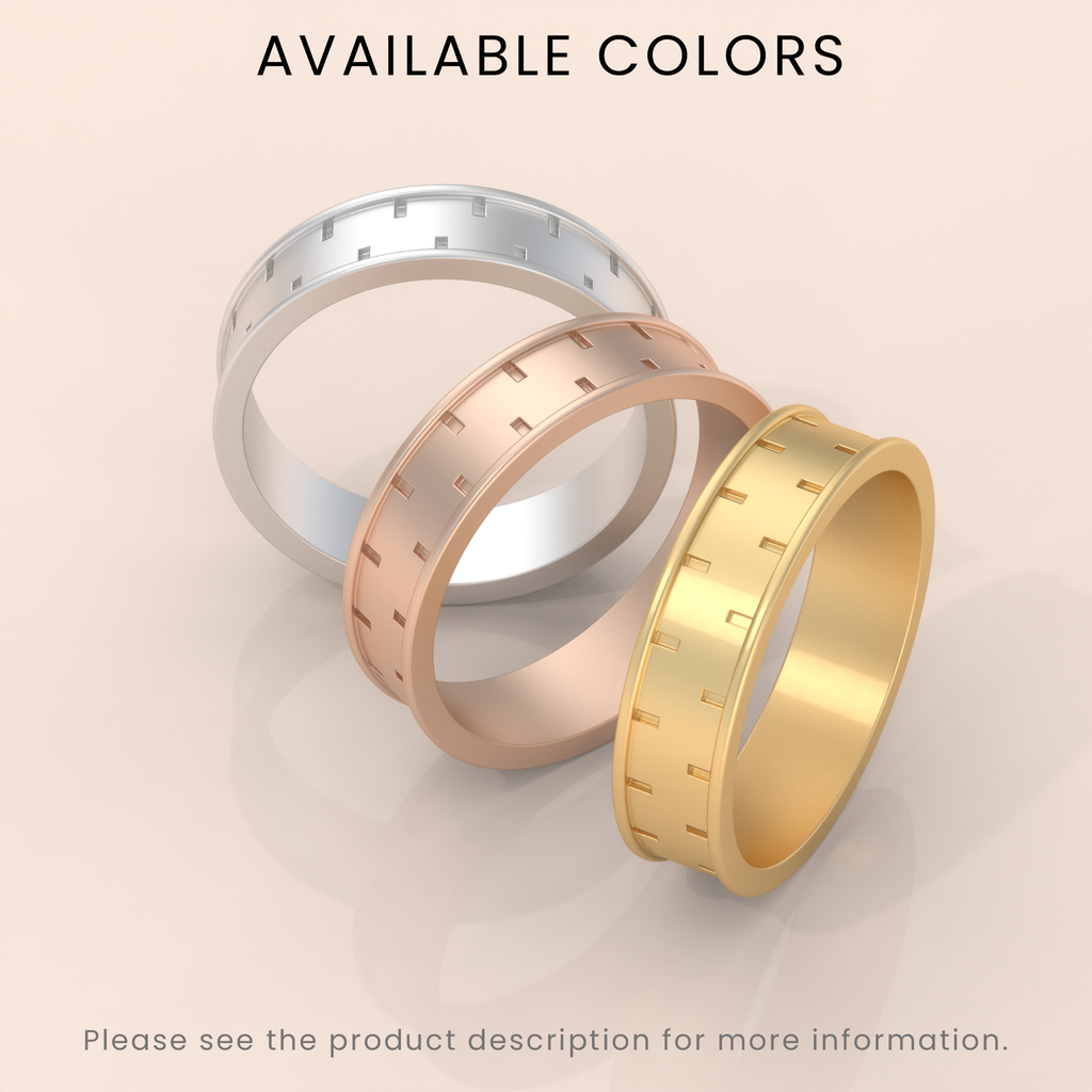 18k Solid Yellow Gold Flat Milgrain Wedding Band – 3mm Classic Comfort Fit Ring for Men & Women – Custom Engraving Available