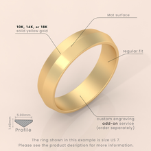 18k Yellow Gold Domed Tungsten Ring – 6mm Polished Men’s Wedding Band with Comfort Fit – Sizes 4–15, Half Sizes Available