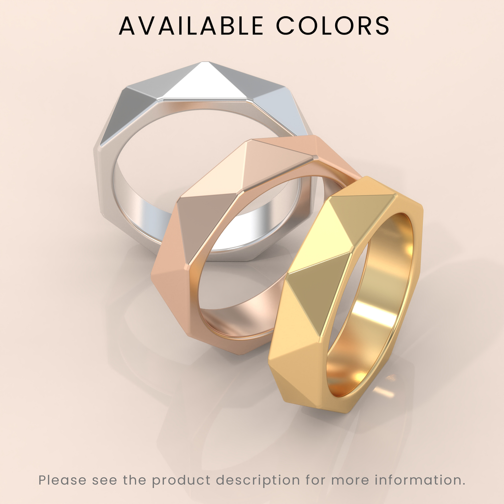 18k Gold Hammered Wedding Band – 3mm Classic Domed Ring for Men & Women – Simple Solid Gold Band