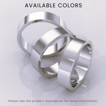 925 Sterling Silver Flat Wedding Band – Matte Finish Classic Ring for Men & Women – Simple Plain Wedding Band