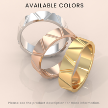 14k Solid Gold Textured Wedding Band – Thin Fluted Stackable Ring, Dainty & Delicate Design, Perfect for Stacking