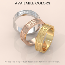 10k Solid Gold Men’s Celtic Wedding Band – 7mm Yellow Gold Ring for Him – Unique Gold Celtic Knot Design