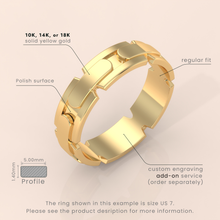 18k Elegant Yellow Gold Wedding Band – Unique Timeless Ring for Special Occasions & Bridal Moments | Commitment Jewelry