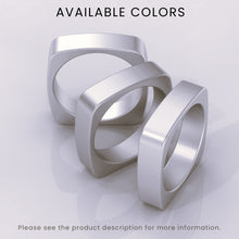 925 Sterling Silver Men's Wedding Band | 6mm Brushed Square Ring | Comfortable Euro Shank Design for Men