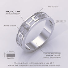 925 Sterling Silver Men's Celtic Wedding Band | 7mm Unique Silver Celtic Knot Ring for Him