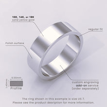 925 Sterling Silver 6mm Dome Polished Wedding Band – Simple Plain Style Ring for Men and Women